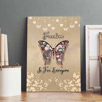 Butterfly Christmas Canvas Wall Art Freedom Is For Everyone - Wonder Print Shop