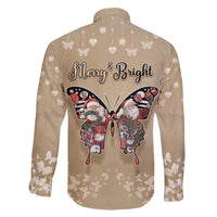 Butterfly Christmas Family Matching Long Sleeve Bodycon Dress and Hawaiian Shirt Freedom Is For Everyone - Wonder Print Shop