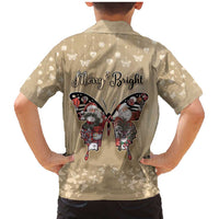 Butterfly Christmas Family Matching Mermaid Dress and Hawaiian Shirt Freedom Is For Everyone - Wonder Print Shop