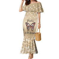 Butterfly Christmas Family Matching Mermaid Dress and Hawaiian Shirt Freedom Is For Everyone - Wonder Print Shop