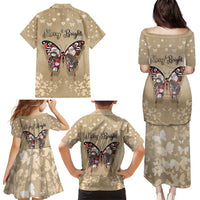 Butterfly Christmas Family Matching Puletasi and Hawaiian Shirt Freedom Is For Everyone - Wonder Print Shop