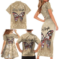 Butterfly Christmas Family Matching Short Sleeve Bodycon Dress and Hawaiian Shirt Freedom Is For Everyone - Wonder Print Shop