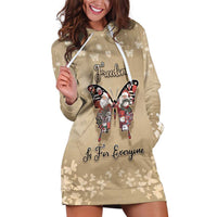 Butterfly Christmas Hoodie Dress Freedom Is For Everyone - Wonder Print Shop