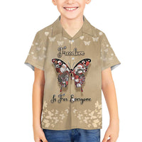 Butterfly Christmas Kid Hawaiian Shirt Freedom Is For Everyone - Wonder Print Shop