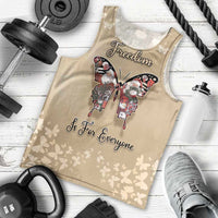 Butterfly Christmas Men Tank Top Freedom Is For Everyone - Wonder Print Shop