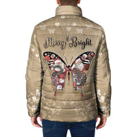 Butterfly Christmas Padded Jacket Freedom Is For Everyone - Wonder Print Shop