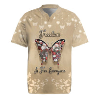Butterfly Christmas Rugby Jersey Freedom Is For Everyone - Wonder Print Shop