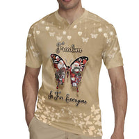 Butterfly Christmas Rugby Jersey Freedom Is For Everyone - Wonder Print Shop