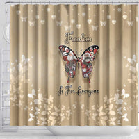 Butterfly Christmas Shower Curtain Freedom Is For Everyone - Wonder Print Shop