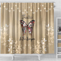 Butterfly Christmas Shower Curtain Freedom Is For Everyone - Wonder Print Shop