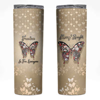 Butterfly Christmas Skinny Tumbler Freedom Is For Everyone - Wonder Print Shop