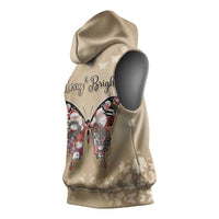 Butterfly Christmas Sleeveless Hoodie Freedom Is For Everyone - Wonder Print Shop