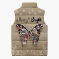 Butterfly Christmas Sleeveless Puffer Jacket Freedom Is For Everyone - Wonder Print Shop