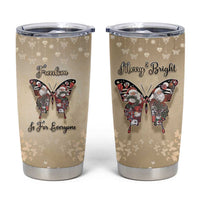 Butterfly Christmas Tumbler Cup Freedom Is For Everyone - Wonder Print Shop