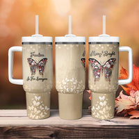 Butterfly Christmas Tumbler With Handle Freedom Is For Everyone - Wonder Print Shop