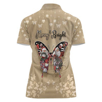 Butterfly Christmas Women Polo Shirt Freedom Is For Everyone - Wonder Print Shop
