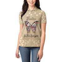 Butterfly Christmas Women Polo Shirt Freedom Is For Everyone - Wonder Print Shop