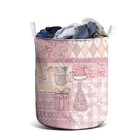 Braille Christmas Laundry Basket Tis The Season Patchwork Style - Wonder Print Shop