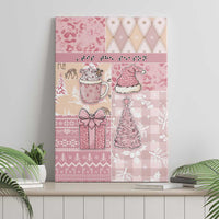 Braille Christmas Canvas Wall Art Tis The Season Patchwork Style - Wonder Print Shop
