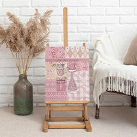 Braille Christmas Canvas Wall Art Tis The Season Patchwork Style - Wonder Print Shop