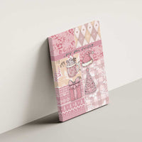 Braille Christmas Canvas Wall Art Tis The Season Patchwork Style - Wonder Print Shop