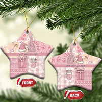 Braille Christmas Ceramic Ornament Tis The Season Patchwork Style - Wonder Print Shop
