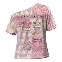 Braille Christmas Cross Shoulder Shirt Tis The Season Patchwork Style - Wonder Print Shop