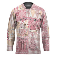 Braille Christmas Hockey Jersey Tis The Season Patchwork Style - Wonder Print Shop