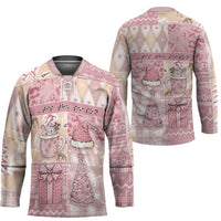 Braille Christmas Hockey Jersey Tis The Season Patchwork Style - Wonder Print Shop