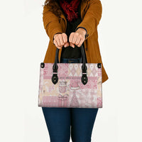 Braille Christmas Leather Bag Tis The Season Patchwork Style - Wonder Print Shop