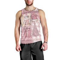 Braille Christmas Men Tank Top Tis The Season Patchwork Style - Wonder Print Shop