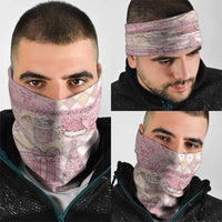Braille Christmas Neck Gaiter Tis The Season Patchwork Style - Wonder Print Shop