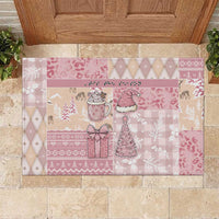 Braille Christmas Rubber Doormat Tis The Season Patchwork Style - Wonder Print Shop