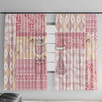 Braille Christmas Window Curtain Tis The Season Patchwork Style - Wonder Print Shop