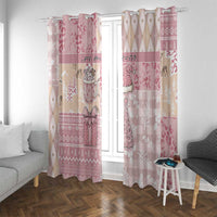Braille Christmas Window Curtain Tis The Season Patchwork Style - Wonder Print Shop
