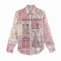 Braille Christmas Women Casual Shirt Tis The Season Patchwork Style - Wonder Print Shop
