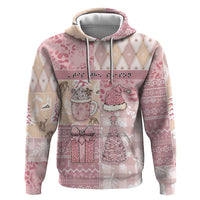 Braille Christmas Zip Hoodie Tis The Season Patchwork Style - Wonder Print Shop