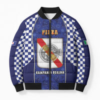 Personalized Italy Campania Bomber Puffer Jacket Pizza Foodie Pride - Wonder Print Shop