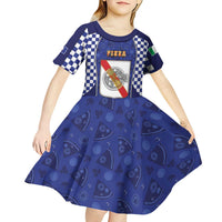 Personalized Italy Campania Kid Short Sleeve Dress Pizza Foodie Pride - Wonder Print Shop