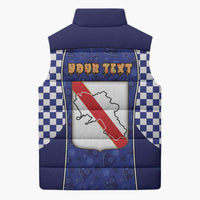 Personalized Italy Campania Sleeveless Puffer Jacket Pizza Foodie Pride - Wonder Print Shop