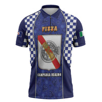 Personalized Italy Campania Zipper Polo Shirt Pizza Foodie Pride - Wonder Print Shop