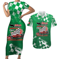Custom Italy Emilia-Romagna Couples Matching Short Sleeve Bodycon Dress and Hawaiian Shirt Italian Race Circuit - Wonder Print Shop