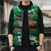 Custom Italy Emilia-Romagna Sleeveless Puffer Jacket Italian Race Circuit - Wonder Print Shop