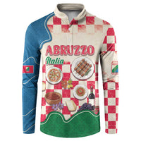 Italy Abruzzo Button Sweatshirt Specialty Flavors Retro Style