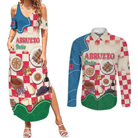 Italy Abruzzo Couples Matching Summer Maxi Dress and Long Sleeve Button Shirt Specialty Flavors Retro Style