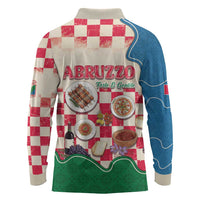 Italy Abruzzo Long Sleeve Polo Shirt Specialty Flavors Retro Style