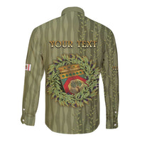 Personalized Italy Apulia Long Sleeve Button Shirt Olive Garden Classic Style