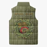 Personalized Italy Apulia Sleeveless Puffer Jacket Olive Garden Classic Style