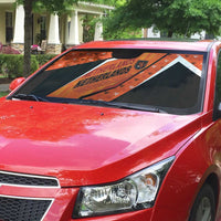 Netherlands Football Auto Sun Shade Dynamic Diagonal Stripe With Tulip Floral Patterns