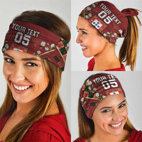 Custom Portugal Football Neck Gaiter Floral Gold Carnation Crest Pattern Gold Accents